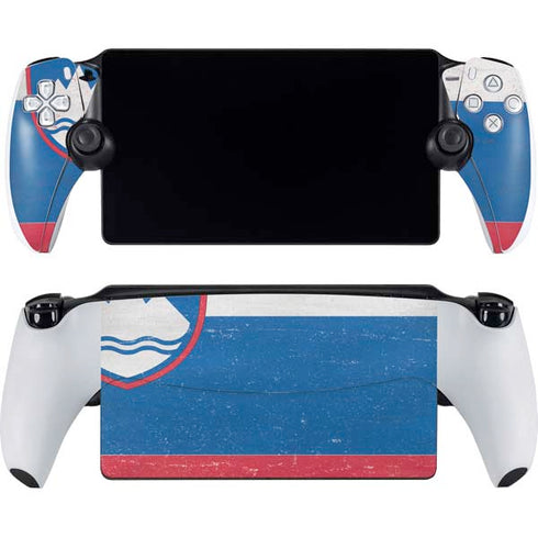 Slovenia Flag Distressed PlayStation Portal Remote Player Skin