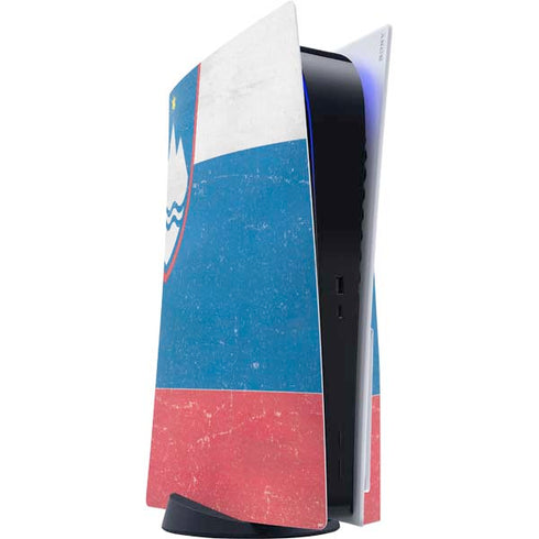Slovenia Flag Distressed PS5 Console Skin
