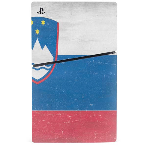 Slovenia Flag Distressed PS5 Slim Disk Bundle Skin