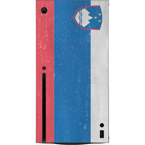 Slovenia Flag Distressed Xbox Series X Console Skin