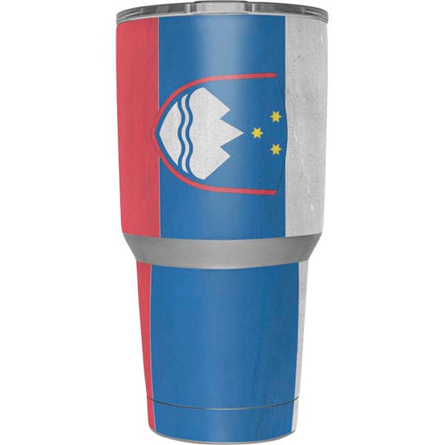 Slovenia Flag Distressed Yeti 30oz Rambler Tumbler Skin