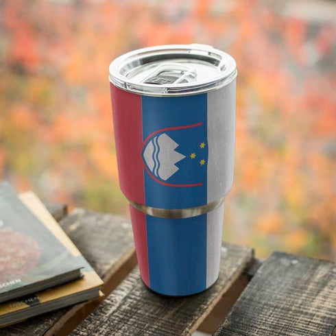Slovenia Flag Distressed Yeti 30oz Rambler Tumbler Skin
