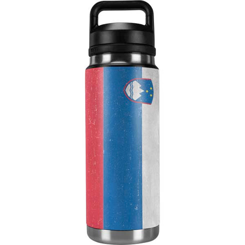 Slovenia Flag Distressed YETI Rambler 26oz Bottle Skin