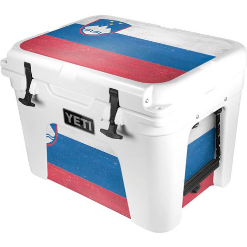Slovenia Flag Distressed YETI Tundra 35 Hard Cooler Skin
