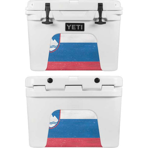 Slovenia Flag Distressed YETI Tundra 35 Hard Cooler Skin