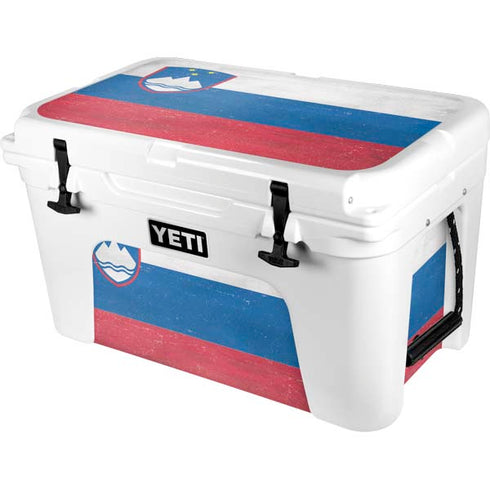 Slovenia Flag Distressed YETI Tundra 45 Hard Cooler Skin