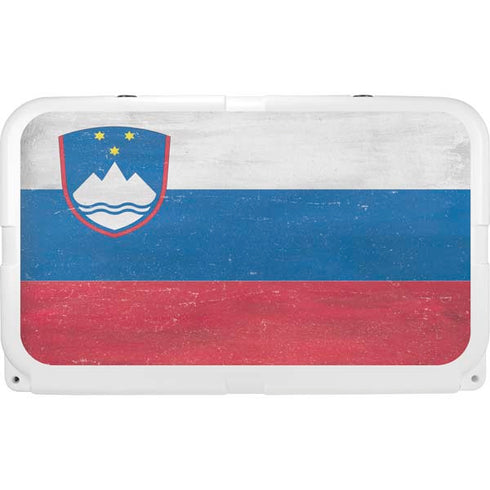 Slovenia Flag Distressed YETI Tundra 45 Hard Cooler Skin