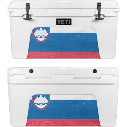 Slovenia Flag Distressed YETI Tundra 65 Hard Cooler Skin