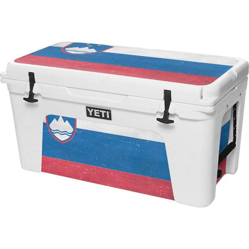 Slovenia Flag Distressed YETI Tundra 75 Hard Cooler Skin