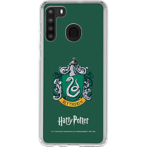 Wizarding World Harry Potter Slytherin House Crest Galaxy A21 Clear Case