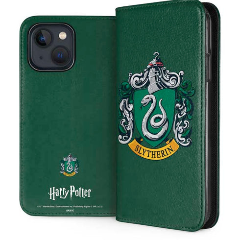 Wizarding World Harry Potter Slytherin House Crest iPhone 15 Plus Folio Case