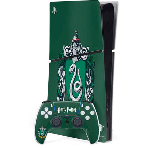 Wizarding World Harry Potter Slytherin House Crest PS5 Slim Digital Edition Bundle Skin