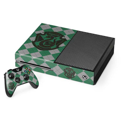 Wizarding World Harry Potter Slytherin Crest Xbox One Console and Controller Bundle Skin