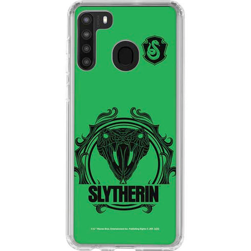 Wizarding Worlds Harry Potter Slytherin Illustration Galaxy A21 Clear Case