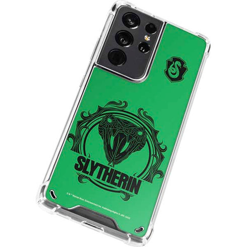 Wizarding Worlds Harry Potter Slytherin Illustration Galaxy S21 Ultra 5G Clear Case