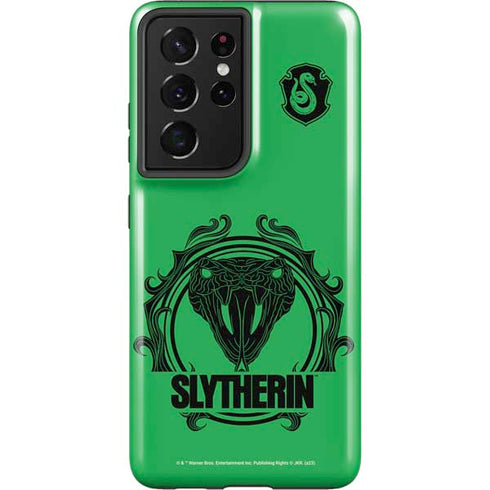 Wizarding Worlds Harry Potter Slytherin Illustration Galaxy S21 Ultra 5G Pro Case