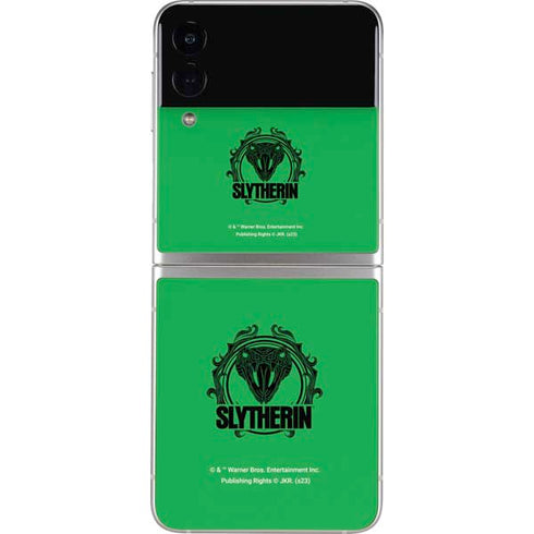 Wizarding Worlds Harry Potter Slytherin Illustration Galaxy Z Flip4 5G Skin