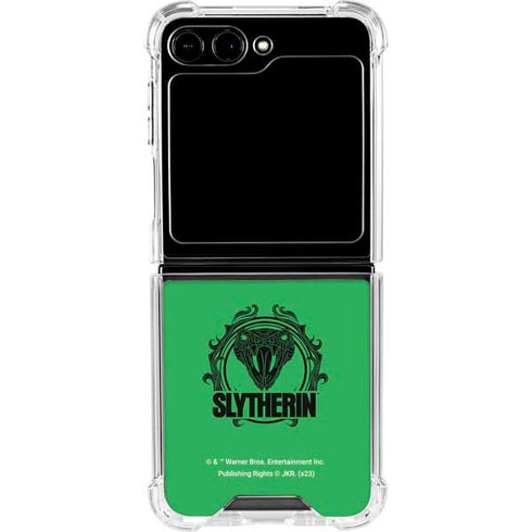 Wizarding Worlds Harry Potter Slytherin Illustration Galaxy Z Flip5 5G Clear Case