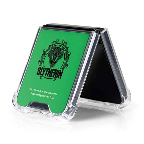 Wizarding Worlds Harry Potter Slytherin Illustration Galaxy Z Flip5 5G Clear Case