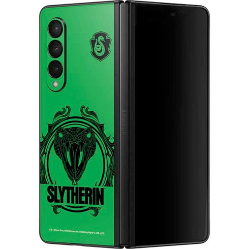 Wizarding Worlds Harry Potter Slytherin Illustration Galaxy Z Fold3 5G Skin