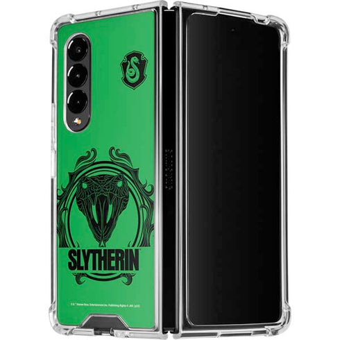 Wizarding Worlds Harry Potter Slytherin Illustration Galaxy Z Fold4 5G Clear Case
