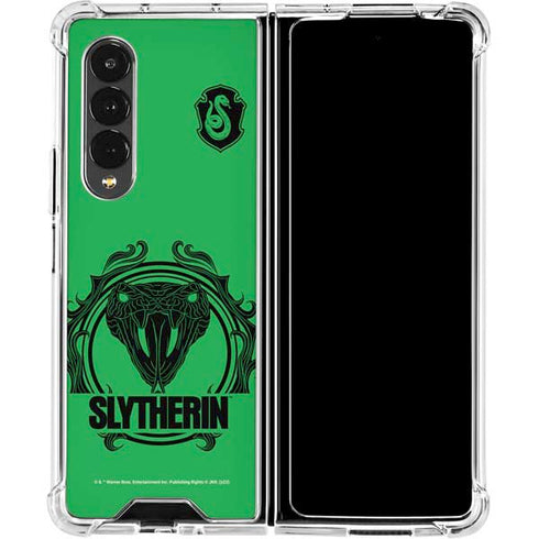 Wizarding Worlds Harry Potter Slytherin Illustration Galaxy Z Fold4 5G Clear Case