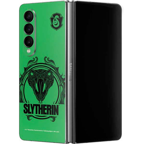 Wizarding Worlds Harry Potter Slytherin Illustration Galaxy Z Fold4 5G Skin