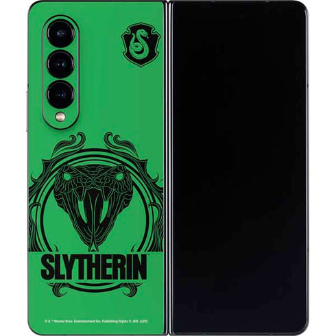 Wizarding Worlds Harry Potter Slytherin Illustration Galaxy Z Fold4 5G Skin