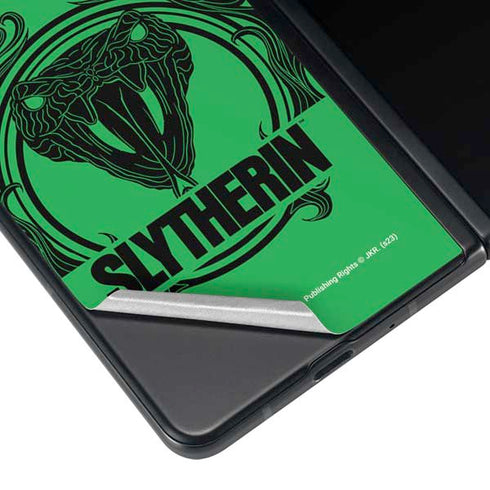 Wizarding Worlds Harry Potter Slytherin Illustration Galaxy Z Fold4 5G Skin