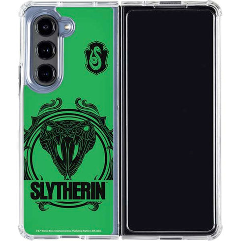 Wizarding Worlds Harry Potter Slytherin Illustration Galaxy Z Fold5 5G Clear Case
