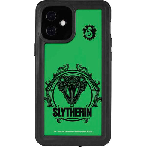 Wizarding Worlds Harry Potter Slytherin Illustration iPhone 12 Mini Waterproof Case