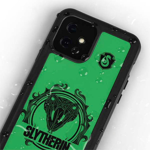 Wizarding Worlds Harry Potter Slytherin Illustration iPhone 12 Mini Waterproof Case