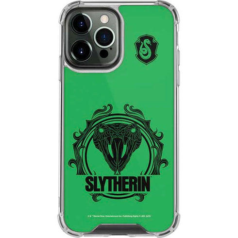 Wizarding Worlds Harry Potter Slytherin Illustration iPhone 13 Pro Max Clear Case