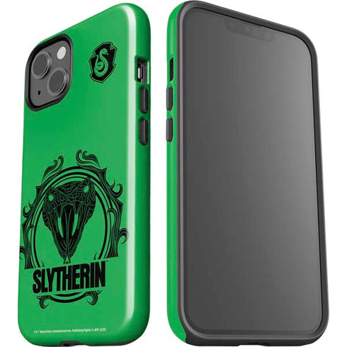 Wizarding Worlds Harry Potter Slytherin Illustration iPhone 15 Impact Case