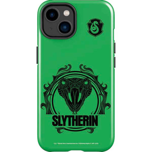 Wizarding Worlds Harry Potter Slytherin Illustration iPhone 15 Plus Impact Case