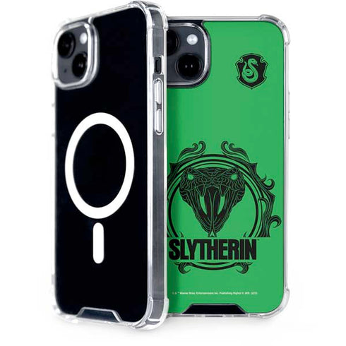 Wizarding Worlds Harry Potter Slytherin Illustration iPhone 15 Plus MagSafe Case