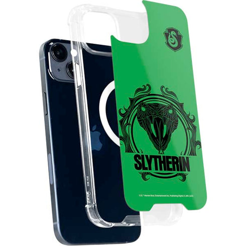 Wizarding Worlds Harry Potter Slytherin Illustration iPhone 15 Plus MagSafe Case