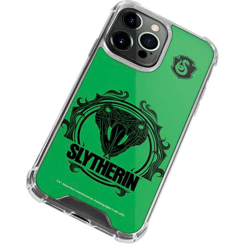 Wizarding Worlds Harry Potter Slytherin Illustration iPhone 15 Pro Clear Case