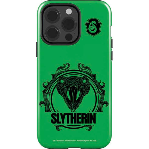Wizarding Worlds Harry Potter Slytherin Illustration iPhone 14 Pro Impact Case