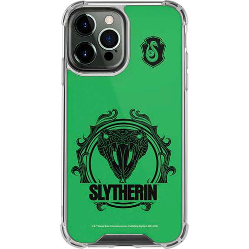 Wizarding Worlds Harry Potter Slytherin Illustration iPhone 14 Pro Max Clear Case