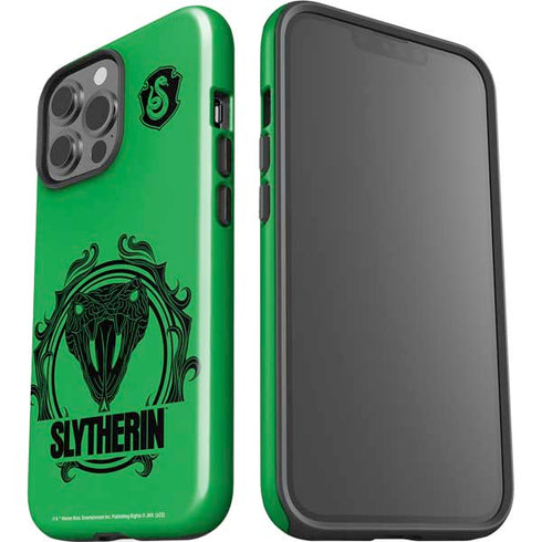 Wizarding Worlds Harry Potter Slytherin Illustration iPhone 15 Pro Max Impact Case