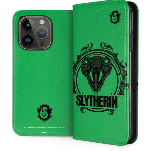 Wizarding Worlds Harry Potter Slytherin Illustration iPhone 15 Pro Folio Case