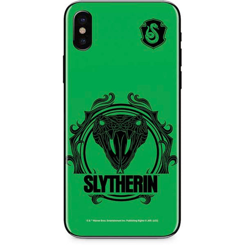 Wizarding Worlds Harry Potter Slytherin Illustration iPhone X Skin