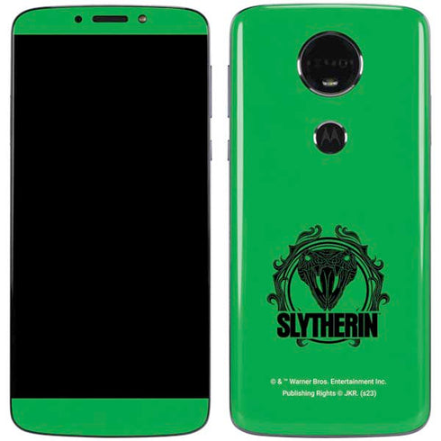 Wizarding Worlds Harry Potter Slytherin Illustration Moto E5 Plus Skin