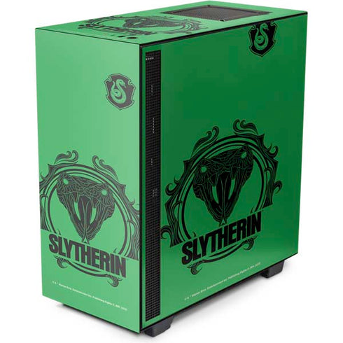Wizarding Worlds Harry Potter Slytherin Illustration NZXT H510 Compact ATX Mid-Tower Case Skin