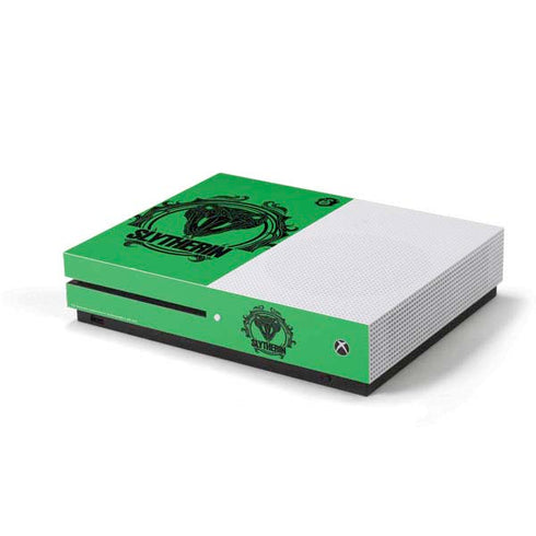 Wizarding Worlds Harry Potter Slytherin Illustration Xbox One S Console Skin