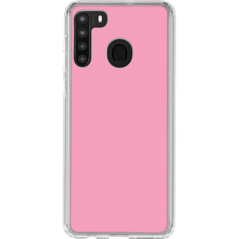 Smart Cover Pink Galaxy A21 Clear Case