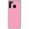 Smart Cover Pink Galaxy A21 Clear Case