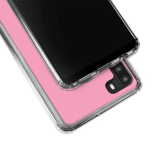 Smart Cover Pink Galaxy A21 Clear Case