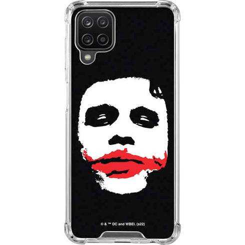 The Dark Knight Smeared Joker Galaxy A12 Clear Case